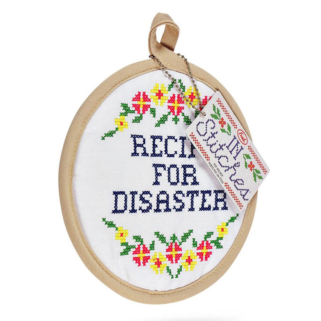 Recipe For Disaster In Stitches Potholder Packaging