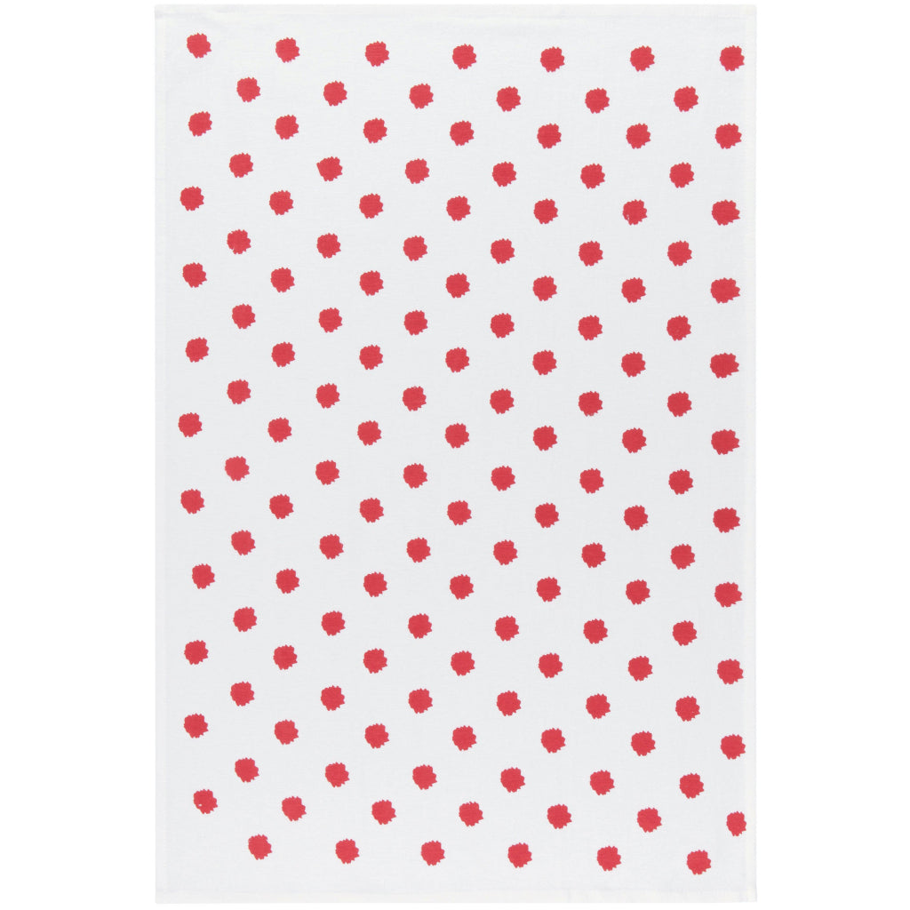 Red spots Floursack Tea Towel