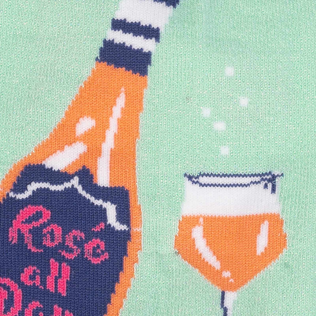 Rose All Day Women's Crew Socks Close-Up