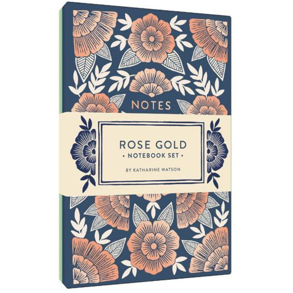 Rose Gold Notebook Set