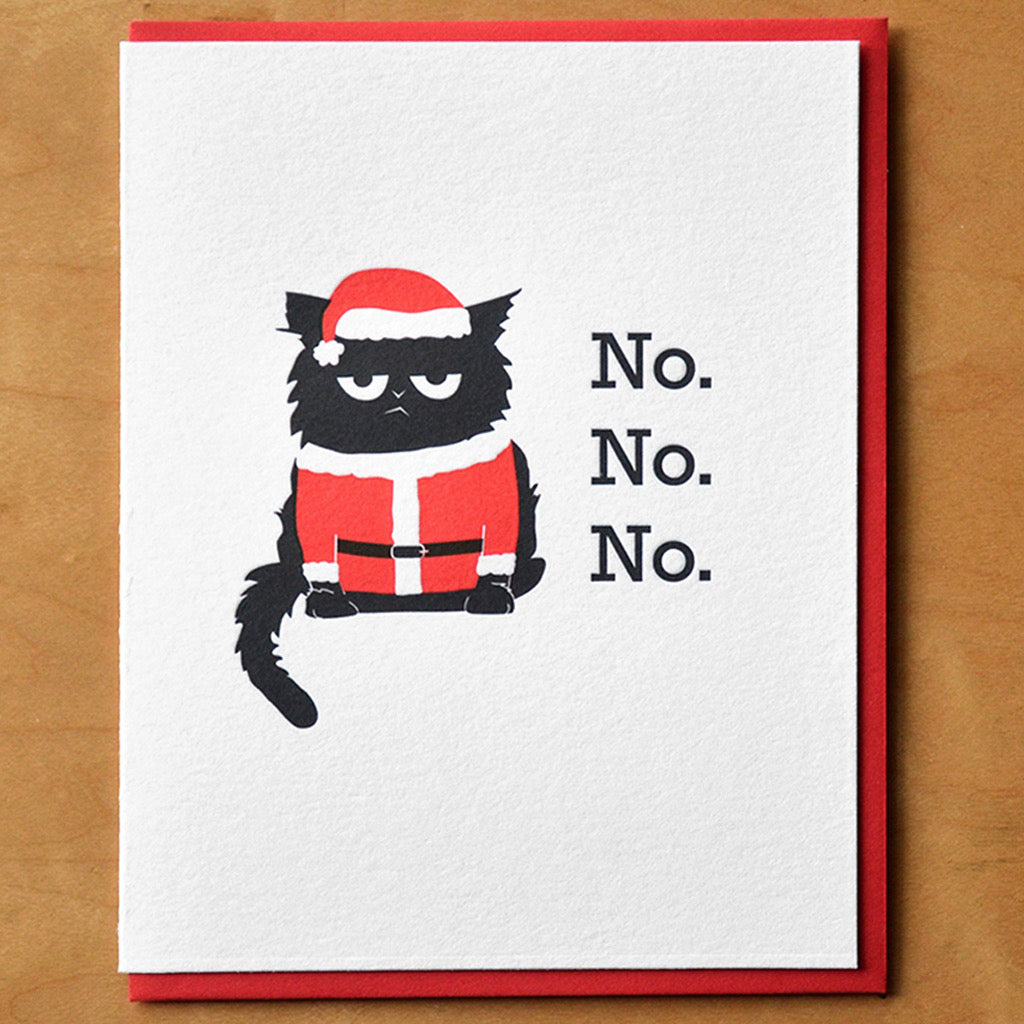 Santa Cat Card