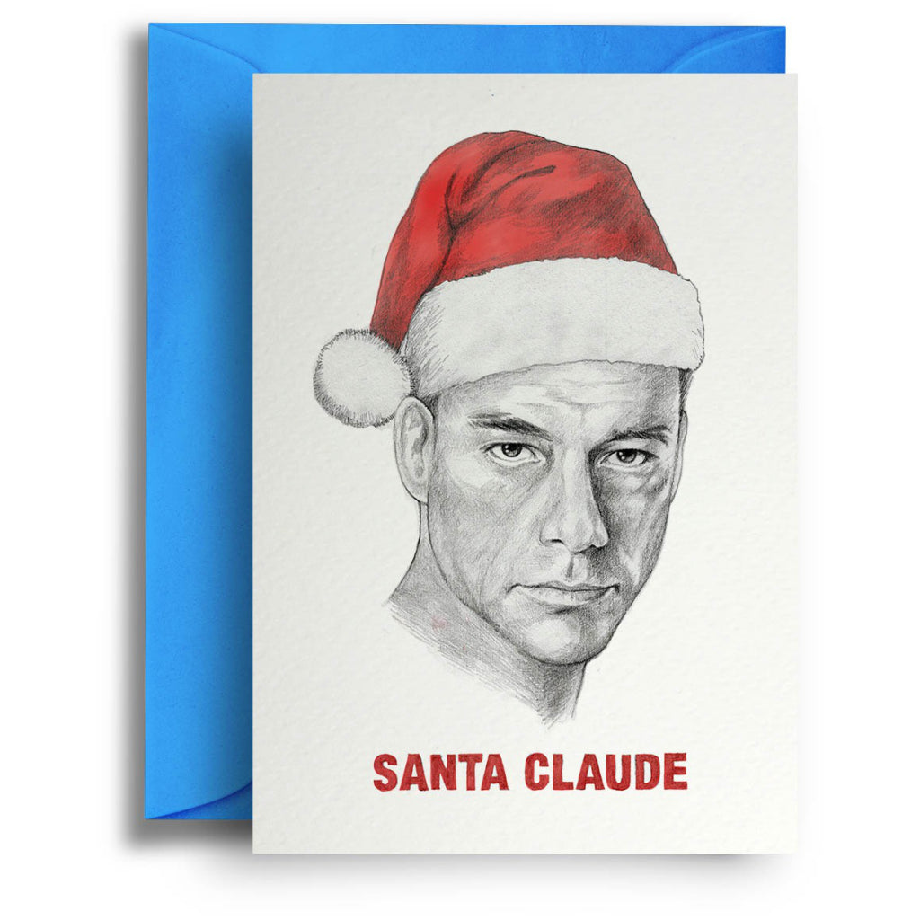 Santa Claude Van Damme Card