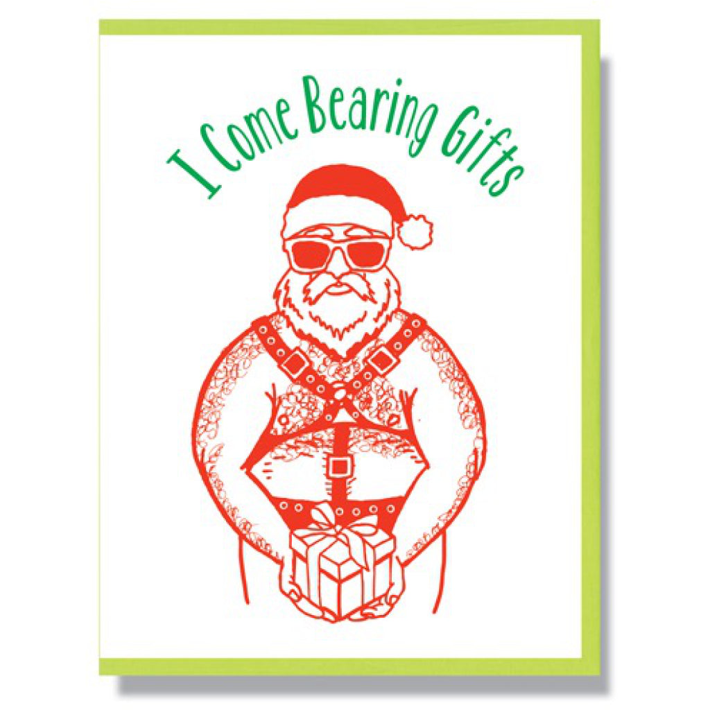 Santa Gay Bear Holiday Card