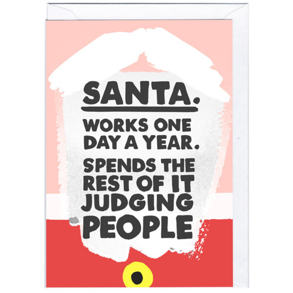 Santa Judging People Card