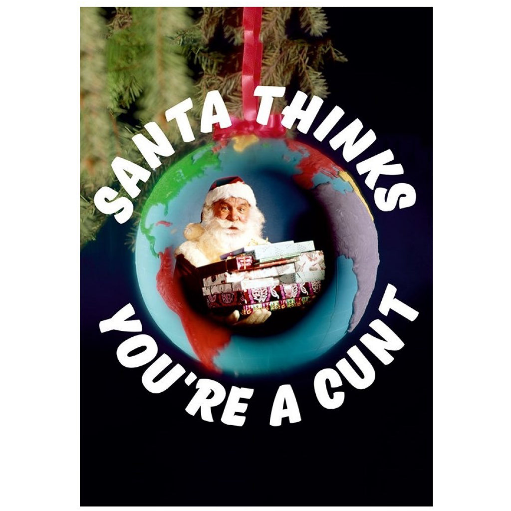 Santa Thinks You're A Cunt Card