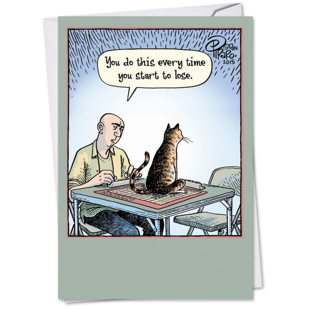 Scrabble Cat Card