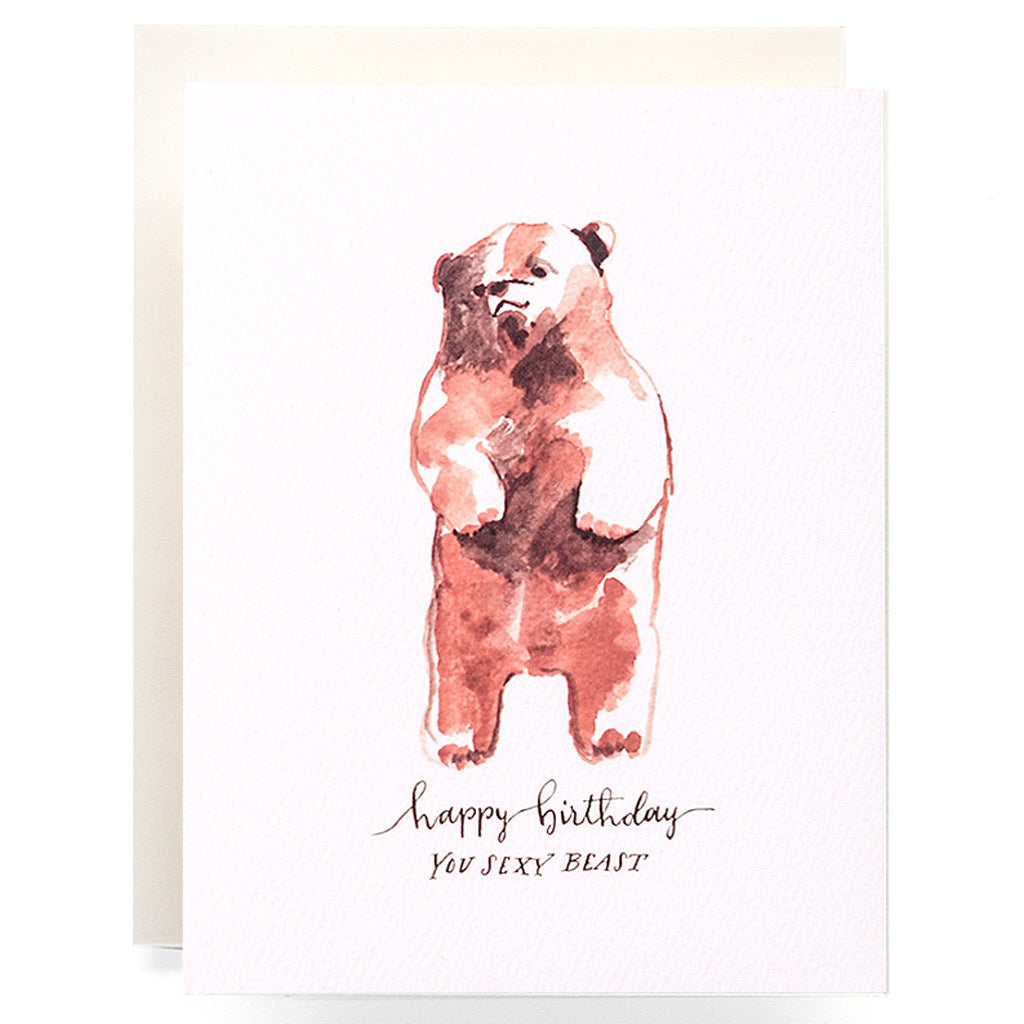 Sexy Beast Birthday Greeting Card