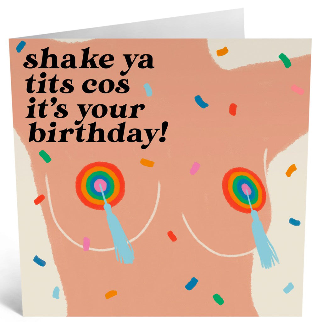 Shake Ya Tits Birthday Card