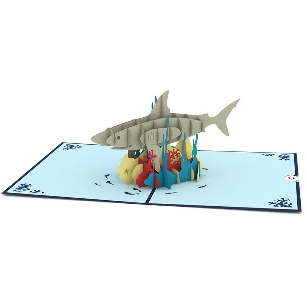 Shark 3D Pop Up Card Full view