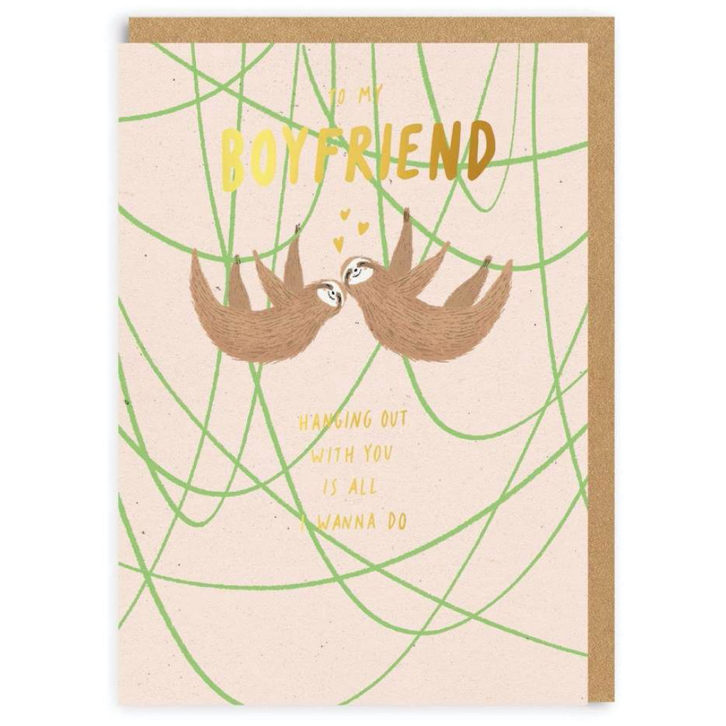 Sloth Boyfriend Card
