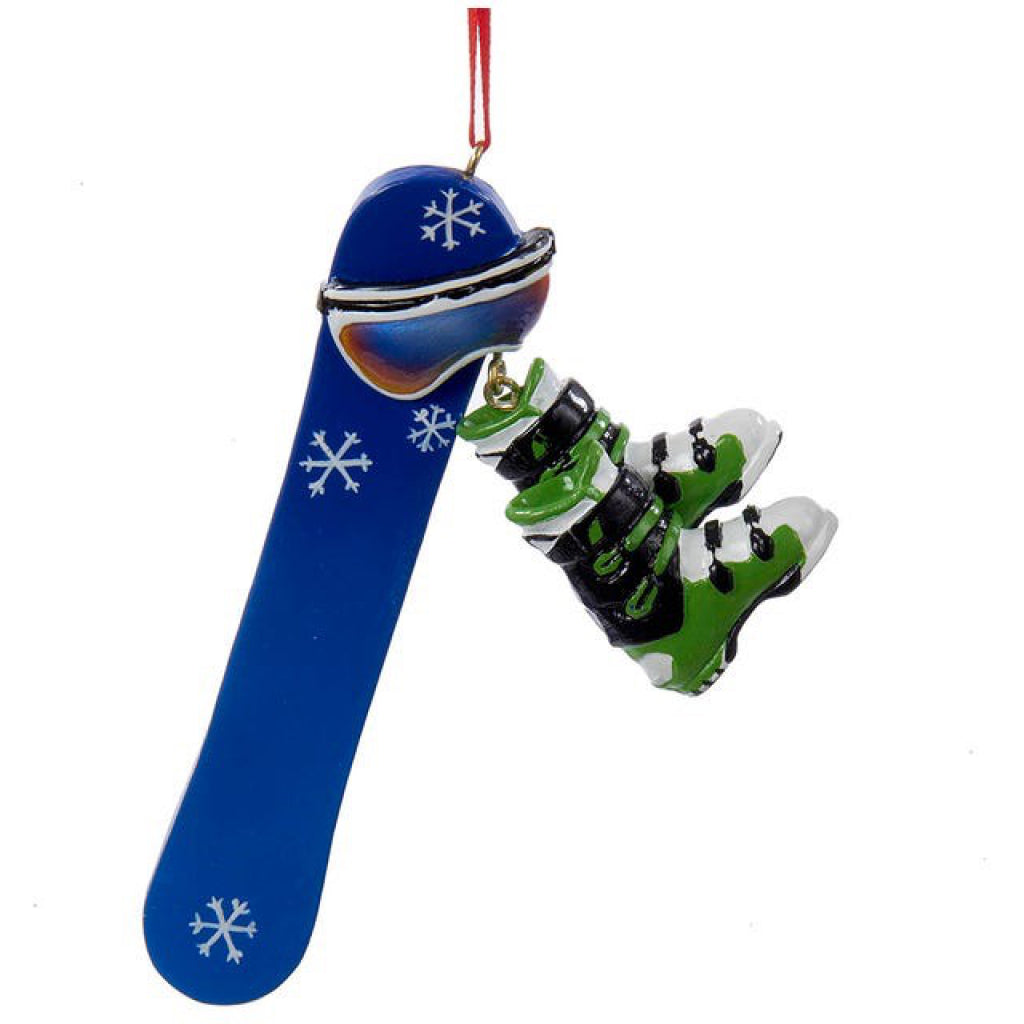 Snowboard with Boots Ornament