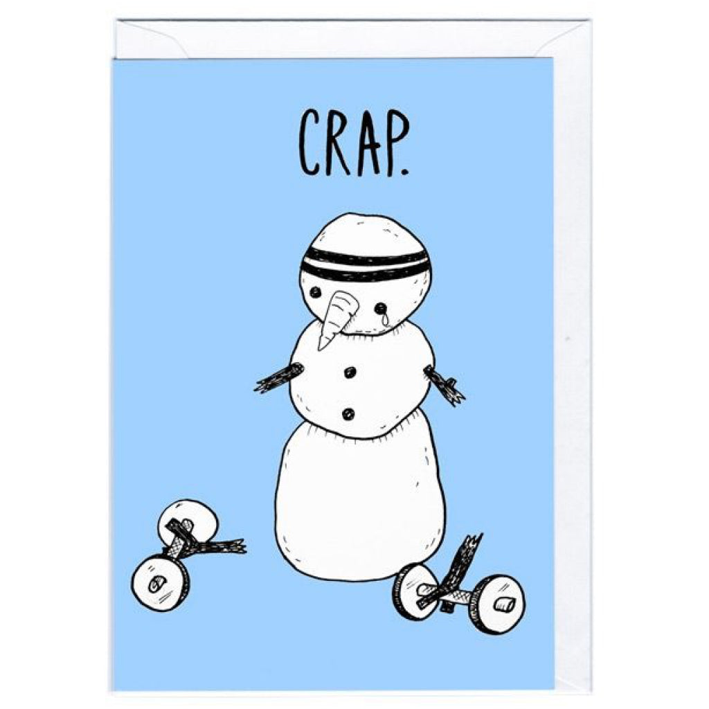 Snowman Weightlifting Fail Card