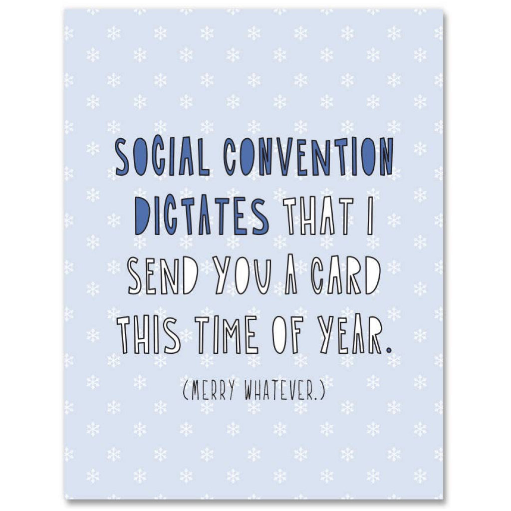 Social Convention Dictates Card
