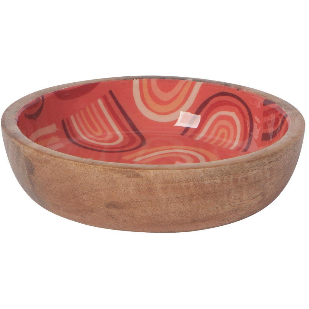 Solstice Shallow Mango Wood Bowl Side view