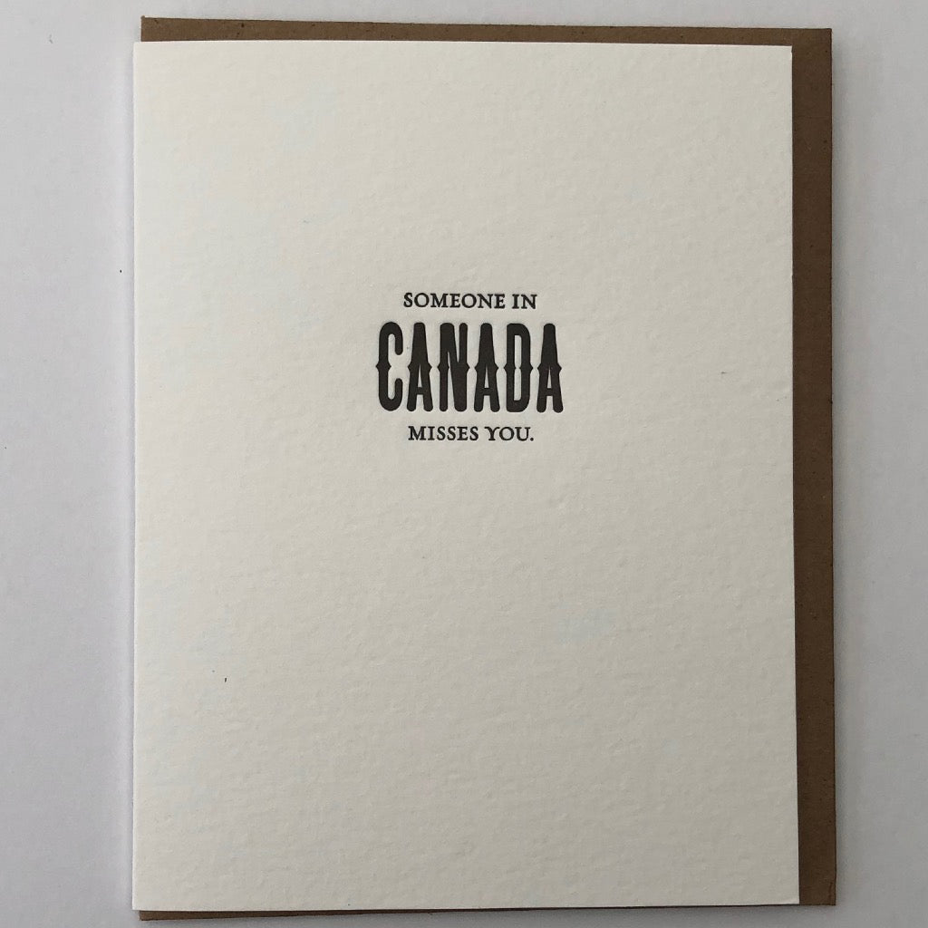 Someone in Canada Misses You Card
