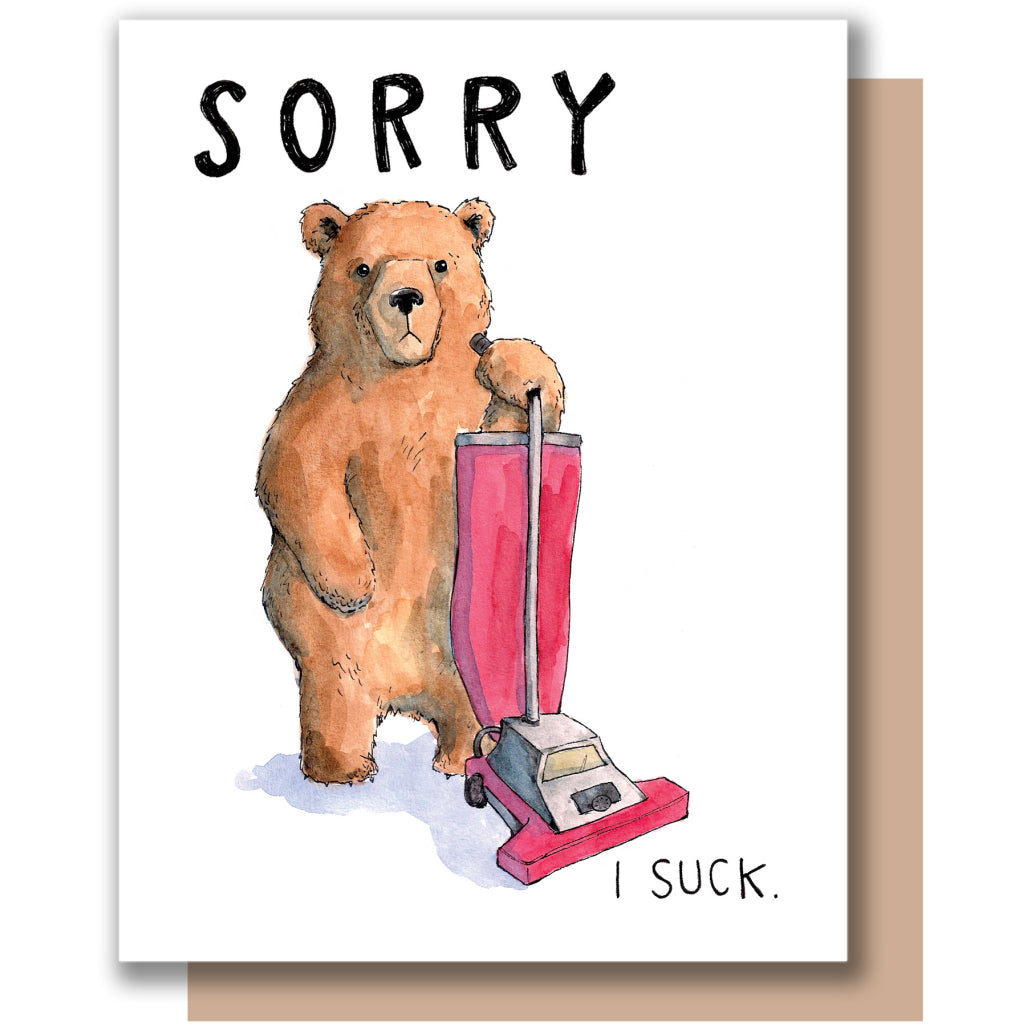 Sorry I Suck Bear Card