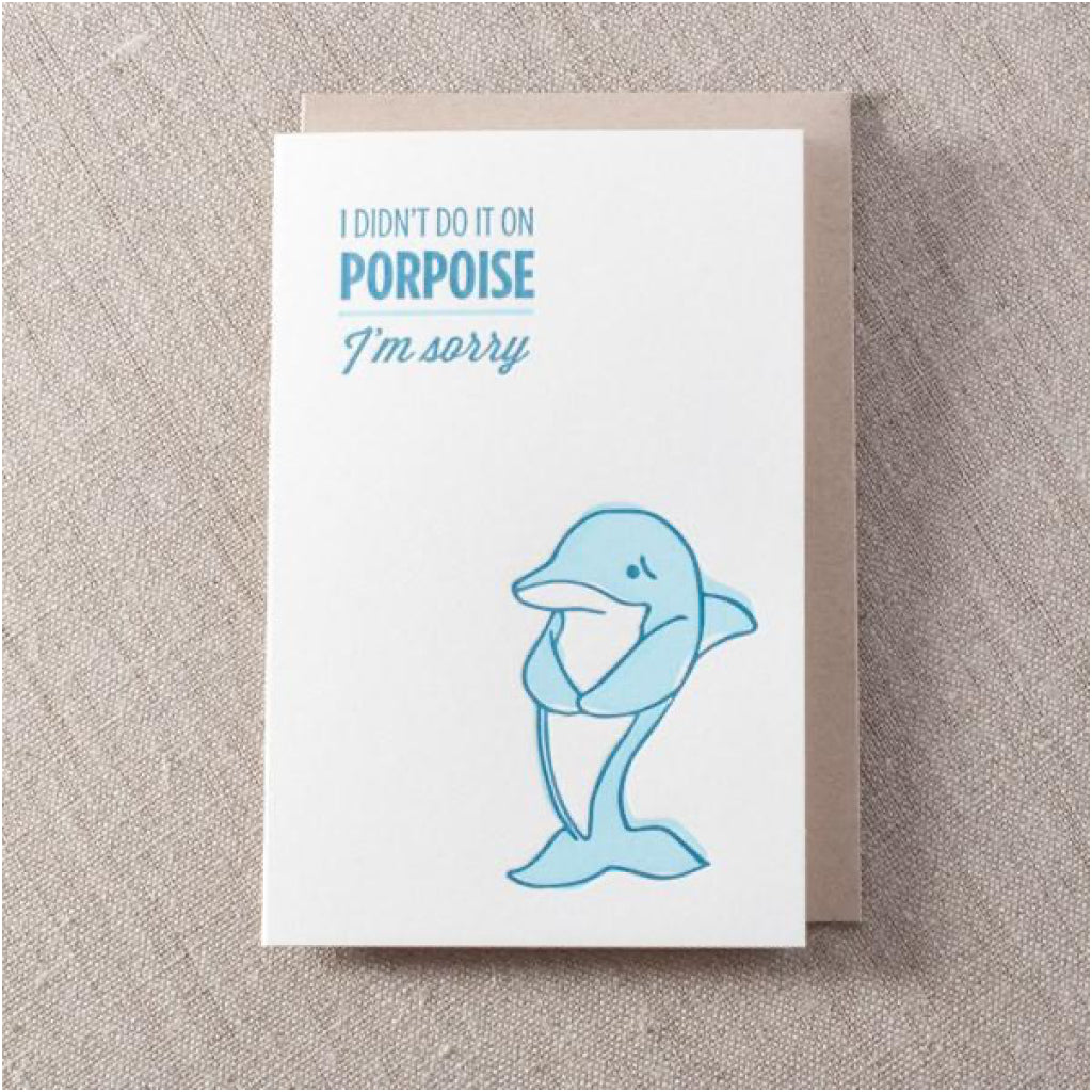 Sorry Porpoise Card