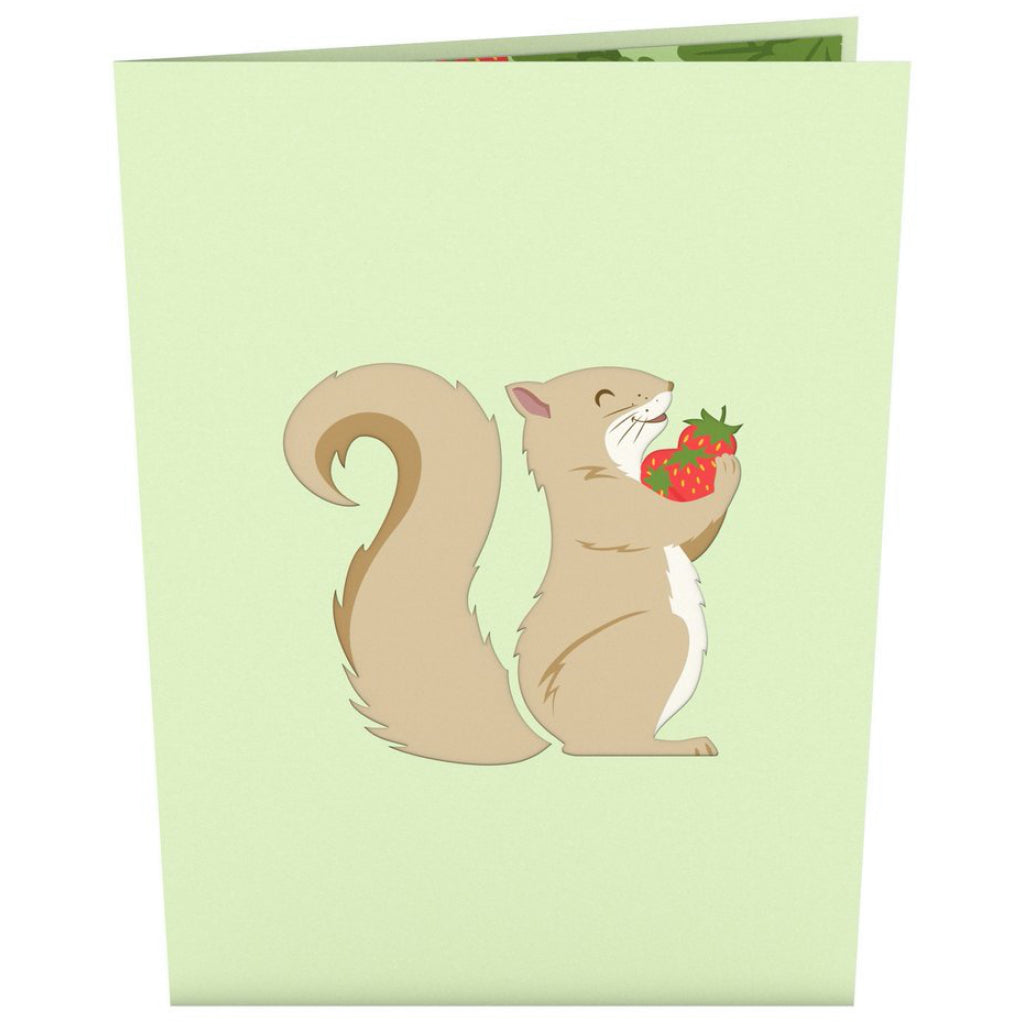 Squirrel 3D Pop Up Card Front