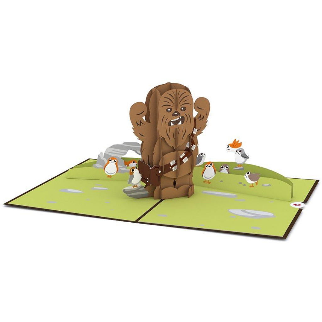 Star Wars Chewbacca 3D Pop Up Card Full view