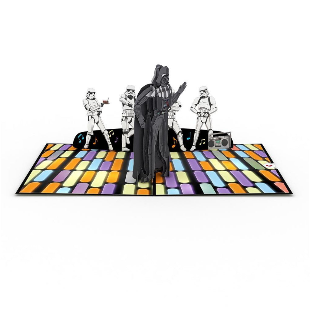 Star Wars Death Star Disco Birthday 3D Pop Up Card Full view