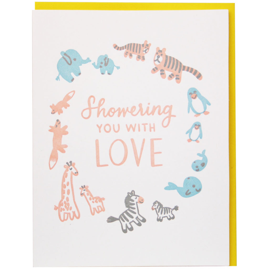 Stuffed Animals Baby Shower Card