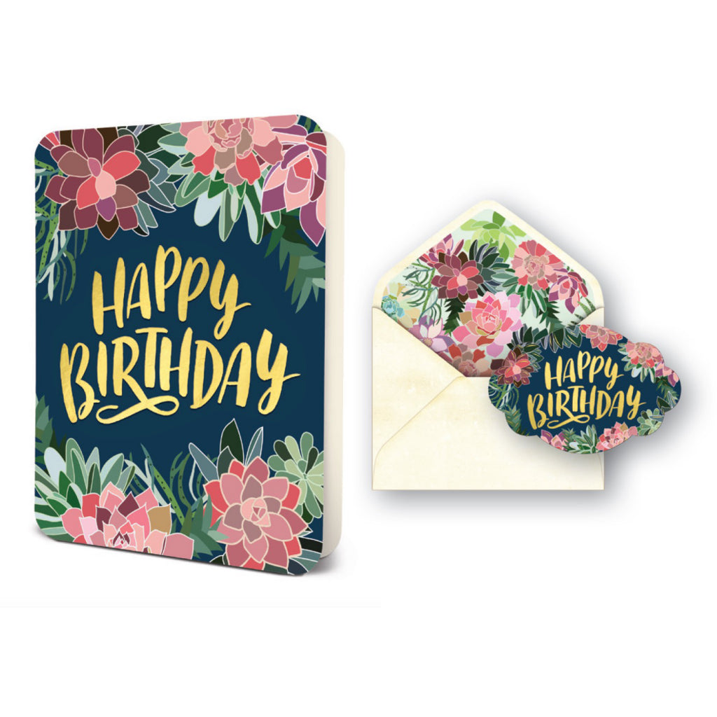 Succulents Birthday Card Set
