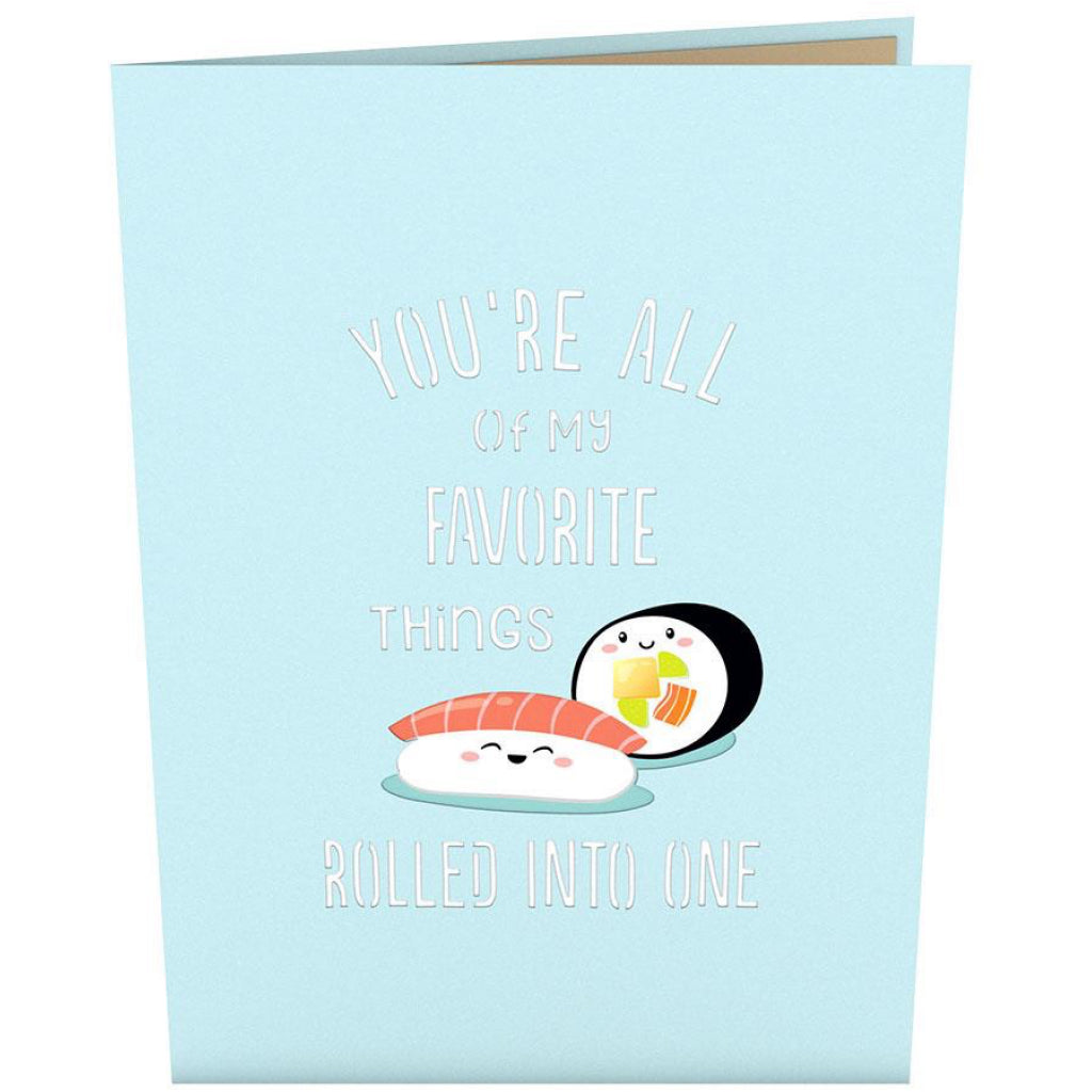 Sushi 3D Pop Up Card Cover