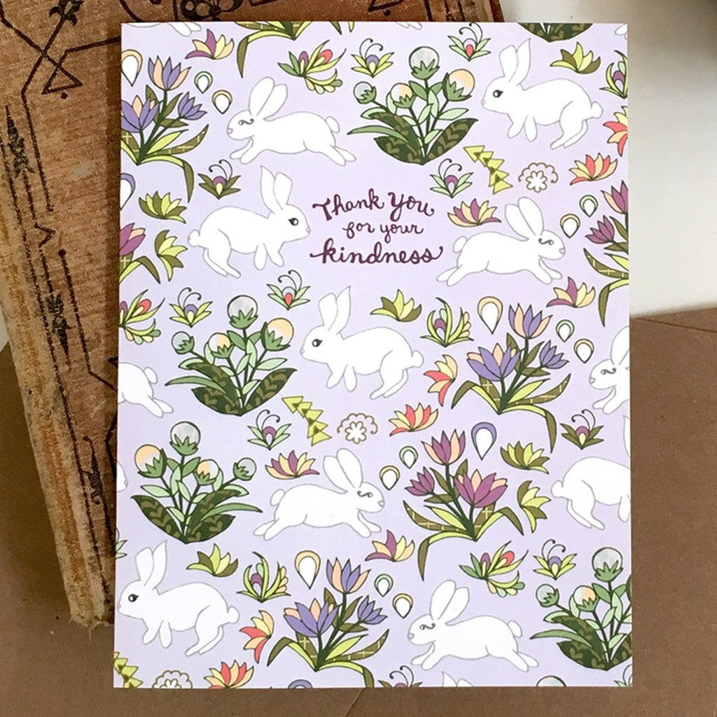 Thank You For Your Kindness Bunnies Card