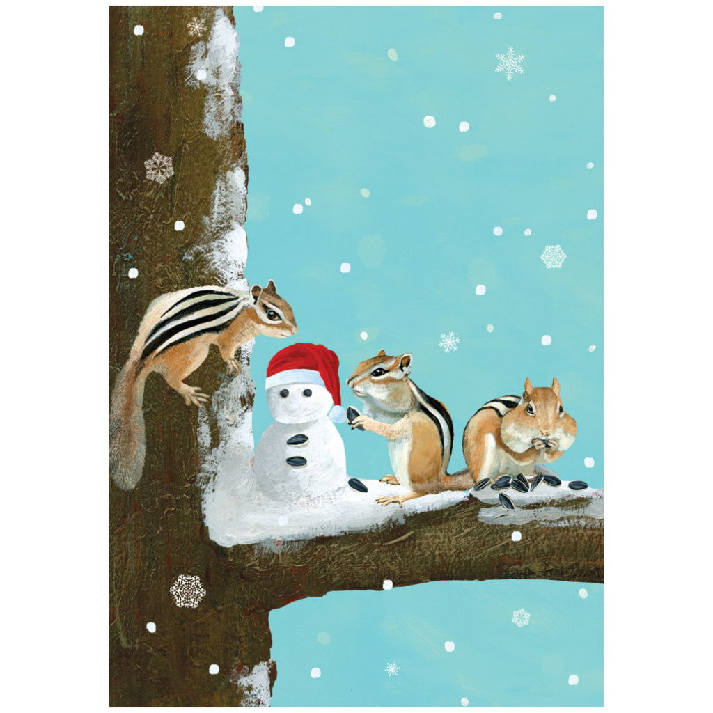 Three Chipmunks Holiday Card