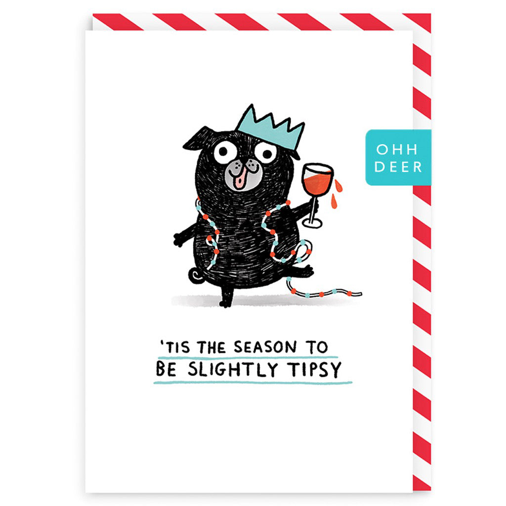 Tis The Season Pug Card