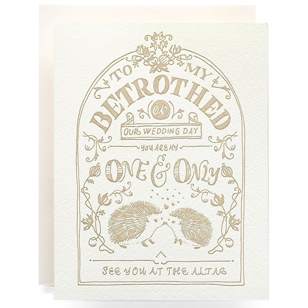 To My Betrothed On Our Wedding Day Card