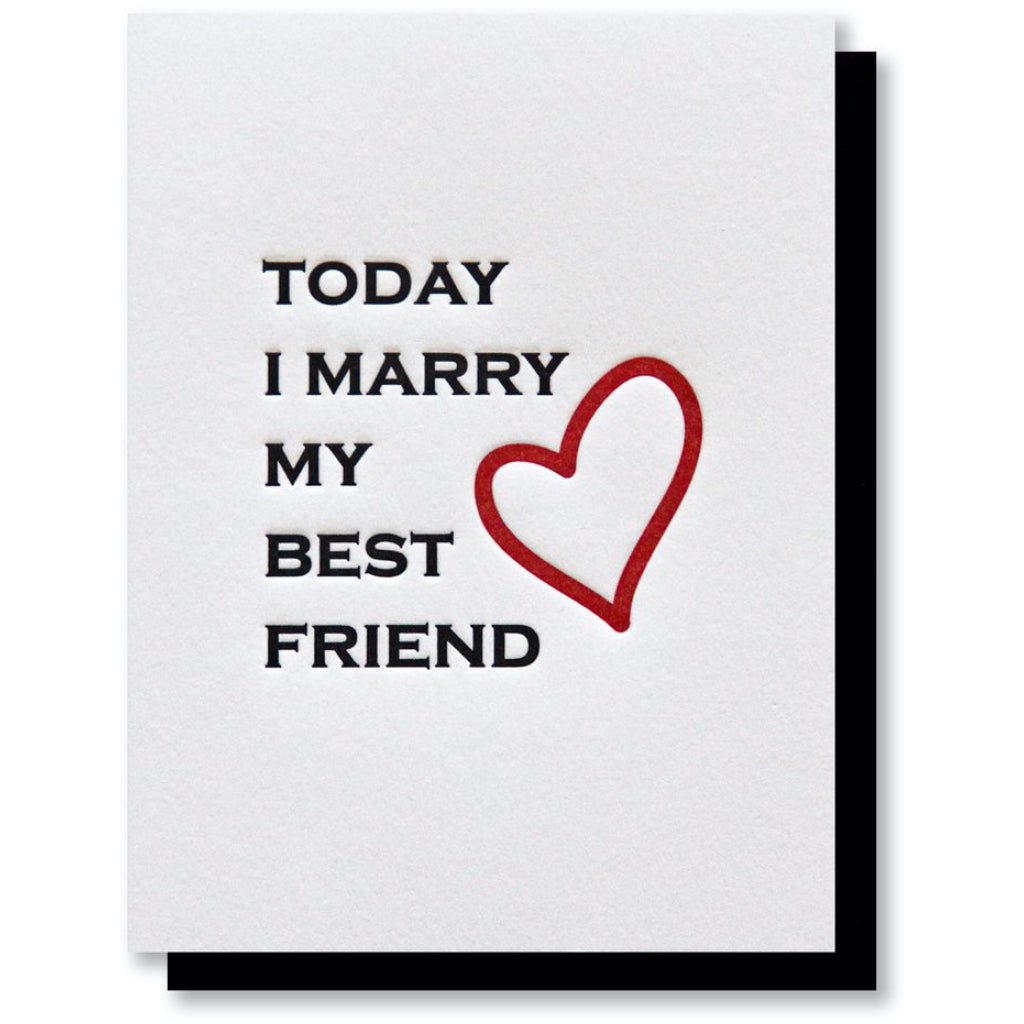 Today I Marry My Best Friend Card