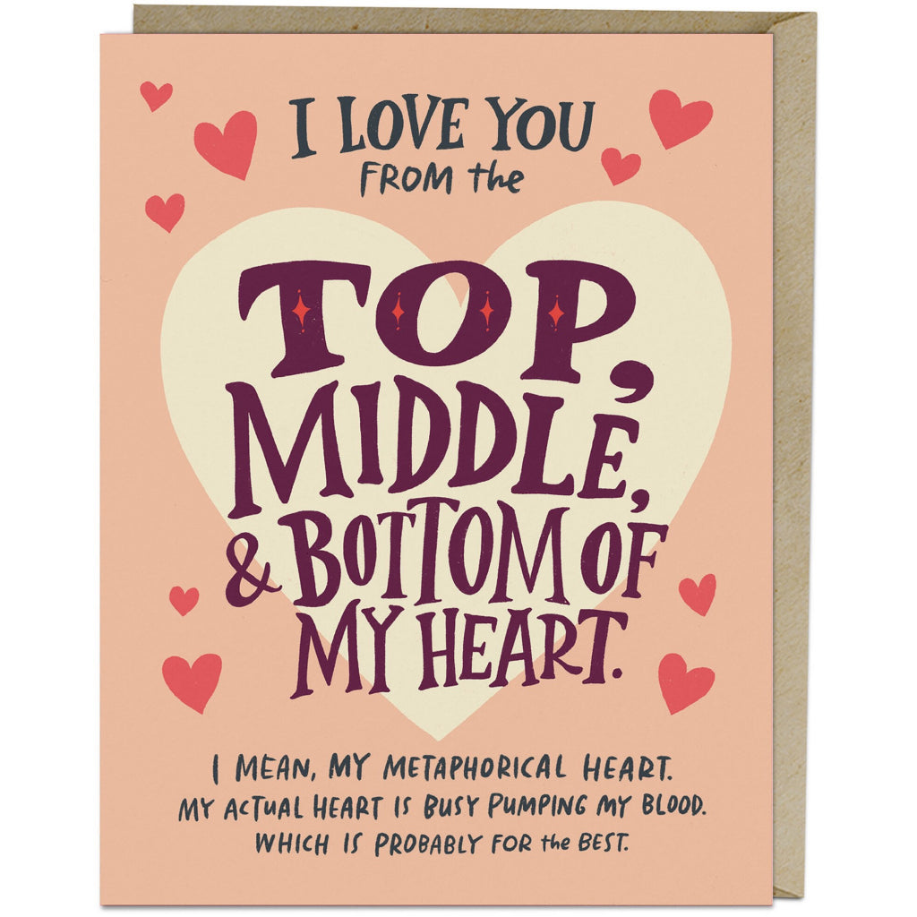 Top Middle Bottom Of My Heart Card