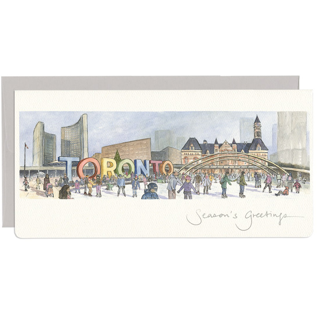 Toronto Greetings Skating Rink Card