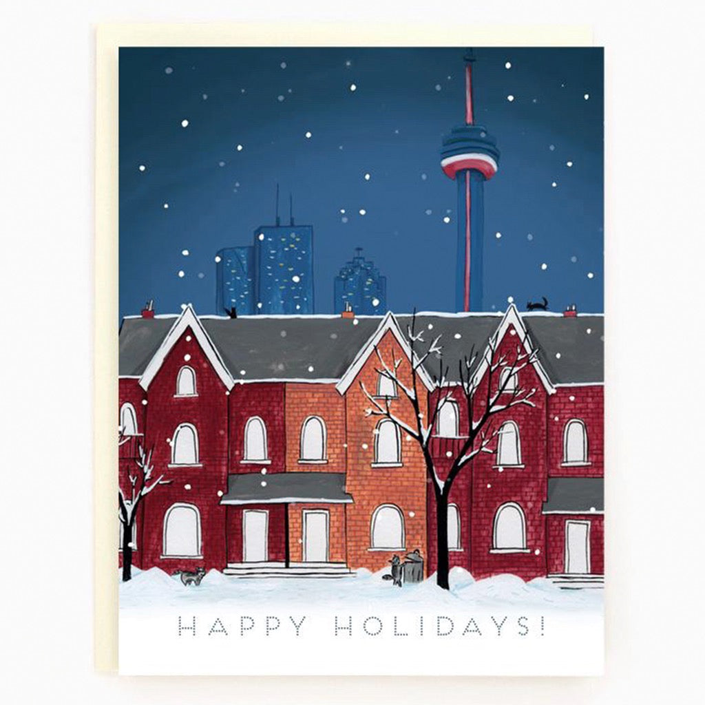 Toronto Snowy Night Card