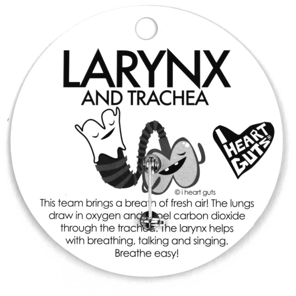 Trachea & Larynx Lapel Pin description