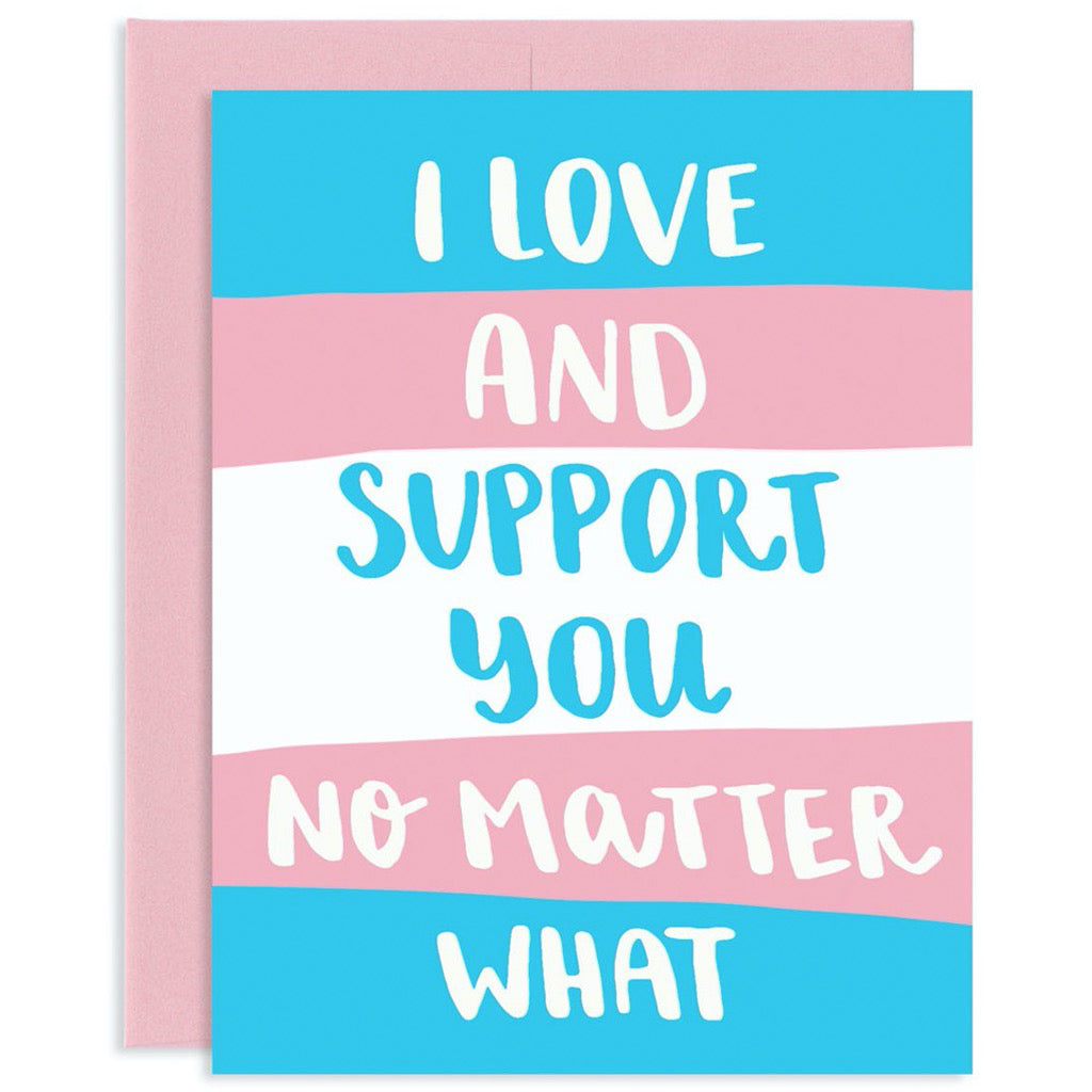 Trans Flag Support Card