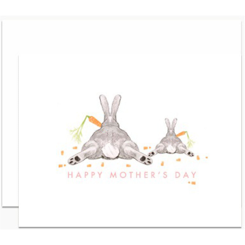 Two Bunny Bums Mom Card