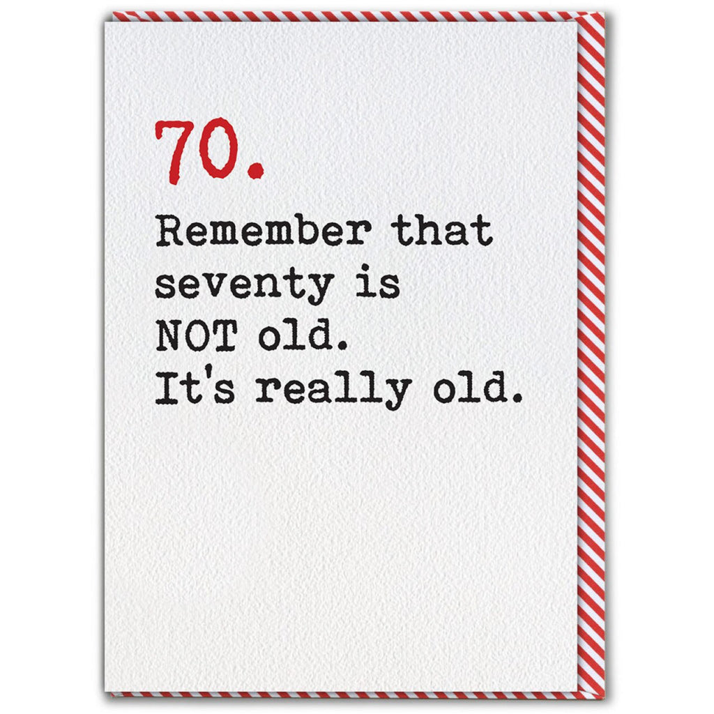 Typewriter 70th Birthday Card