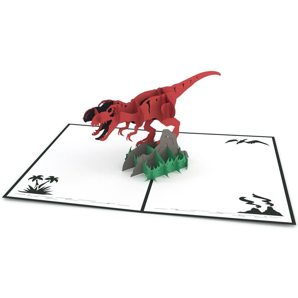 Tyrannosaurus Rex 3D Pop Up Card Full view