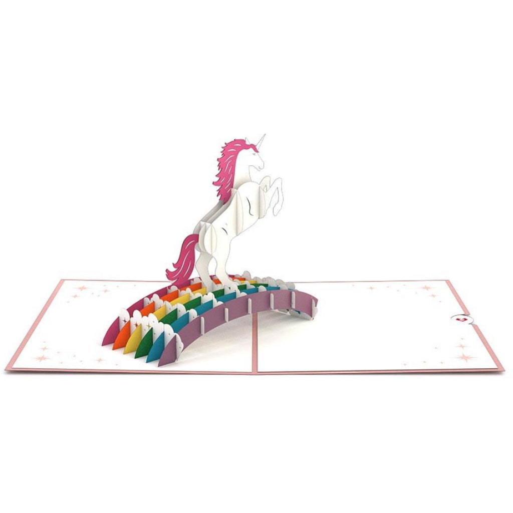 Unicorn 3D Pop Up Card Full view