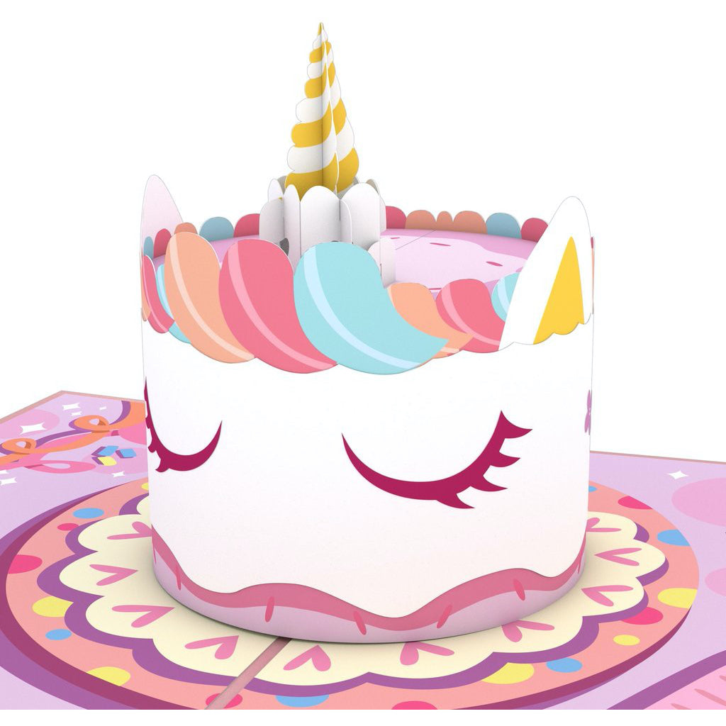 Unicorn Cake 3D Pop Up Card