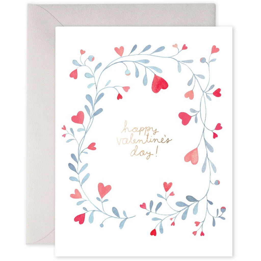 Valentine's Day Heart Floral Card