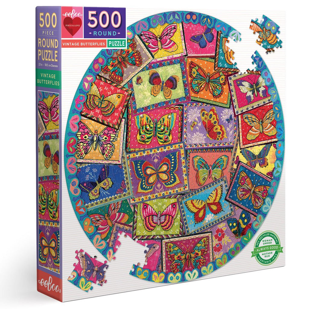 Vintage Butterflies 500 Piece Puzzle