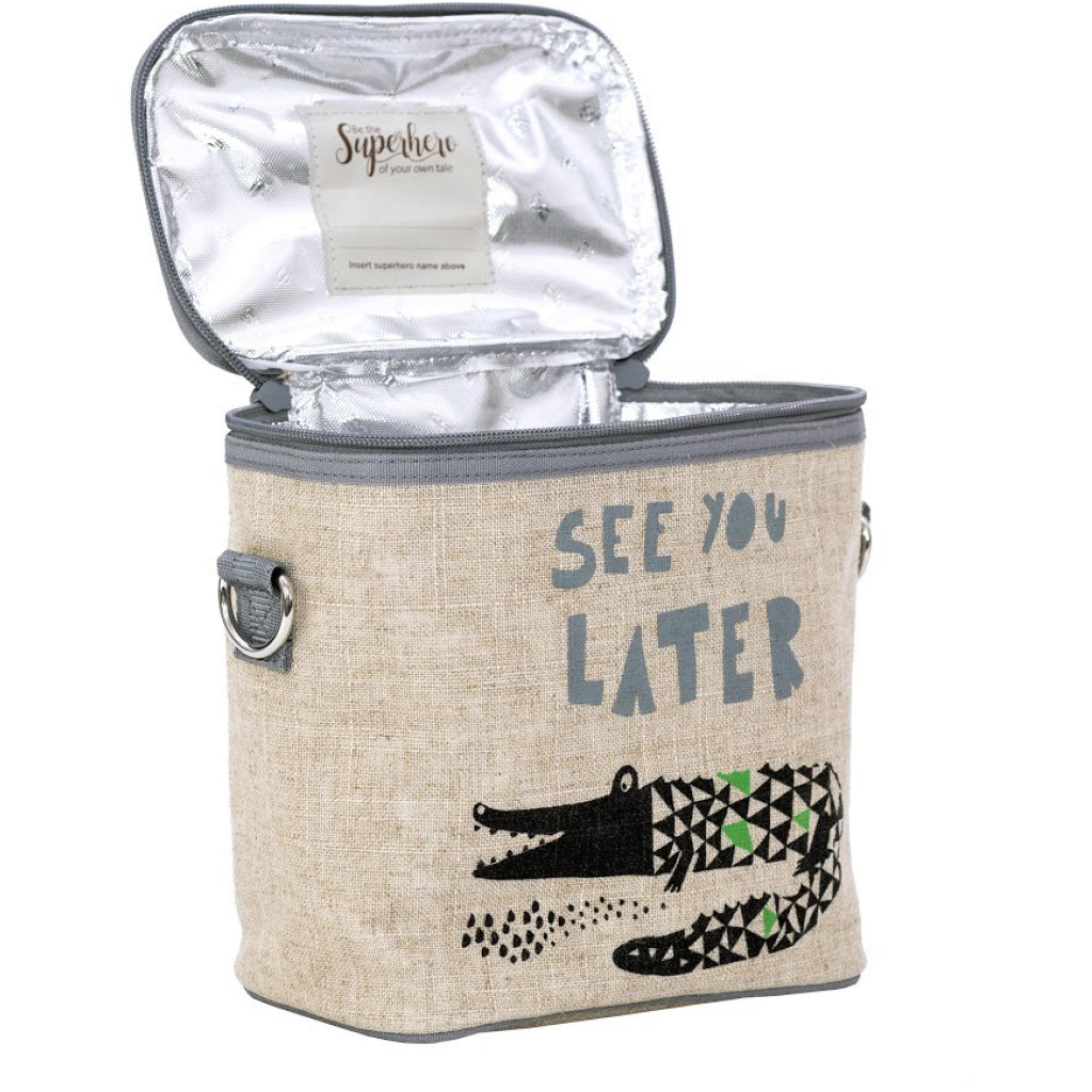 Wee Gallery Alligator Small Cooler Bag Open