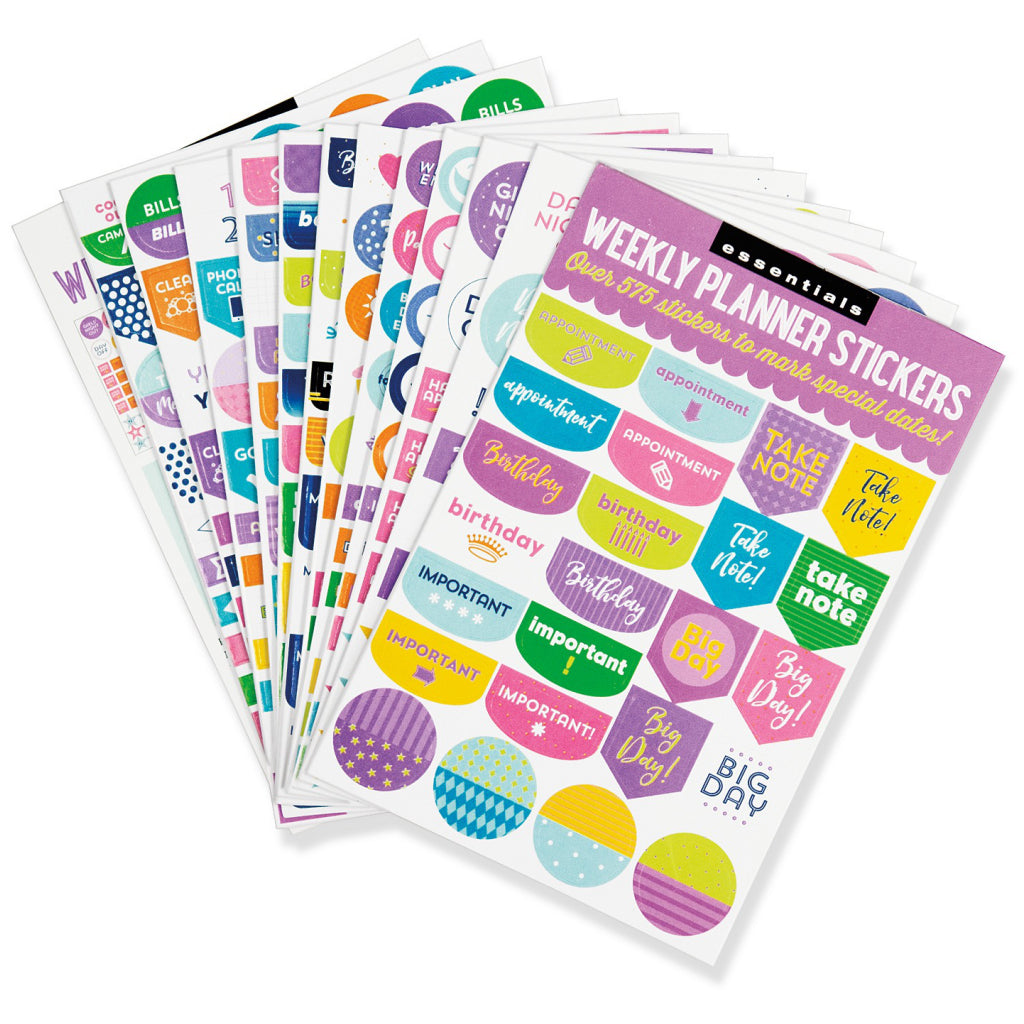 Set of Weekly Planner Stickers.