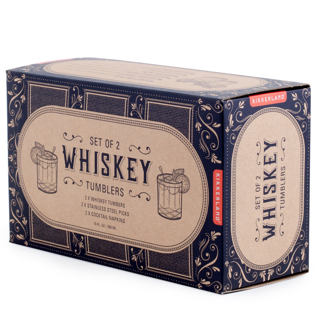 Packaging of Whiskey Tumbler Set.