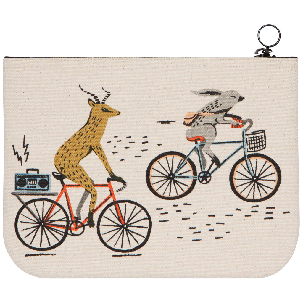 Wild Riders Large Zipper Pouch Back