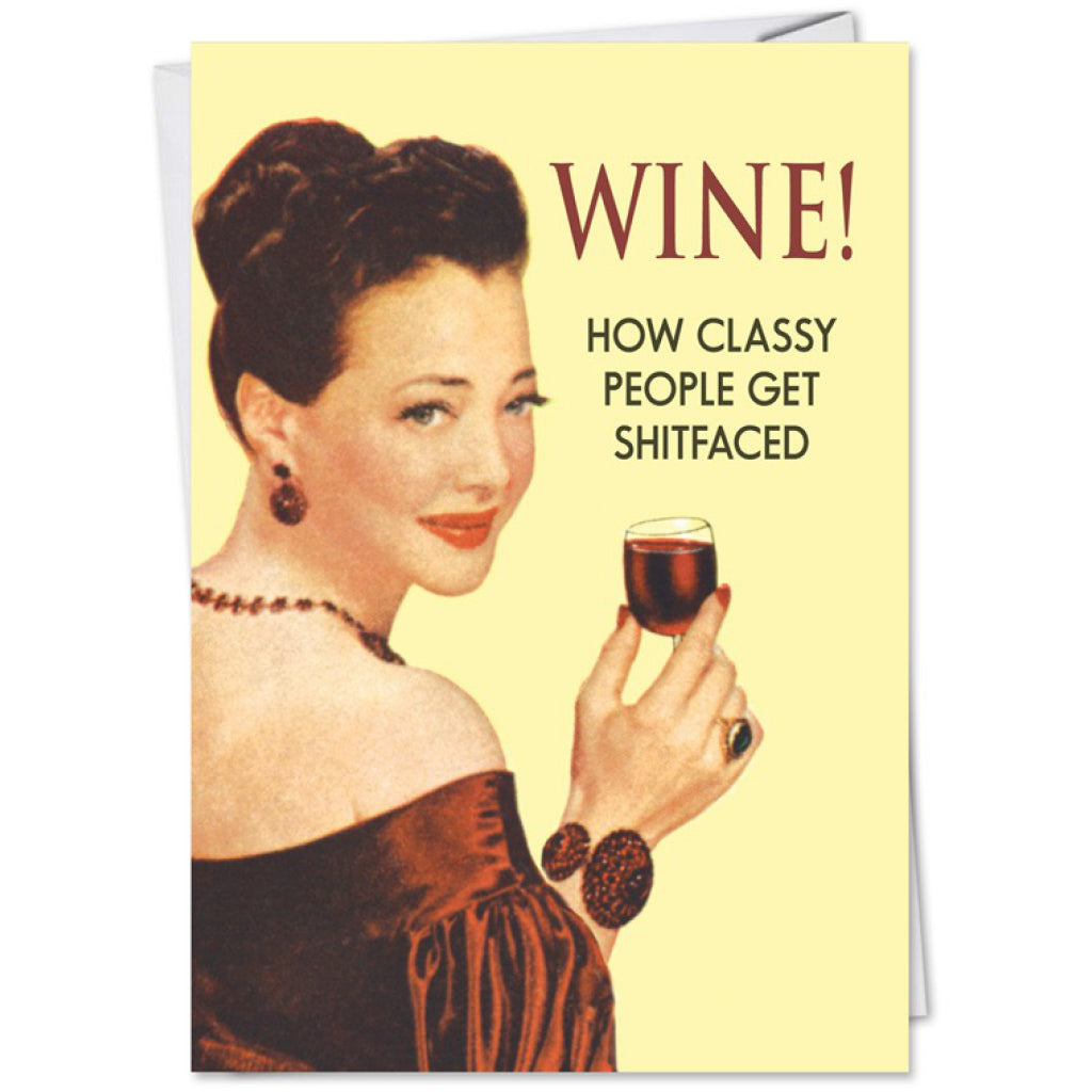 Wine How Classy People Card