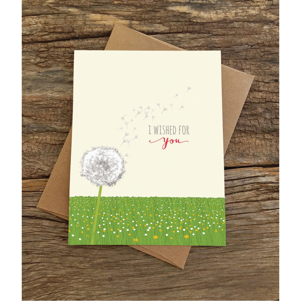 Wished For You Dandelion Card With Envelope